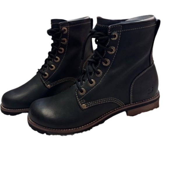 Sketchers Women’s Black Boots Size 7.5 Lace Up White Stitching NEW - Picture 13 of 13